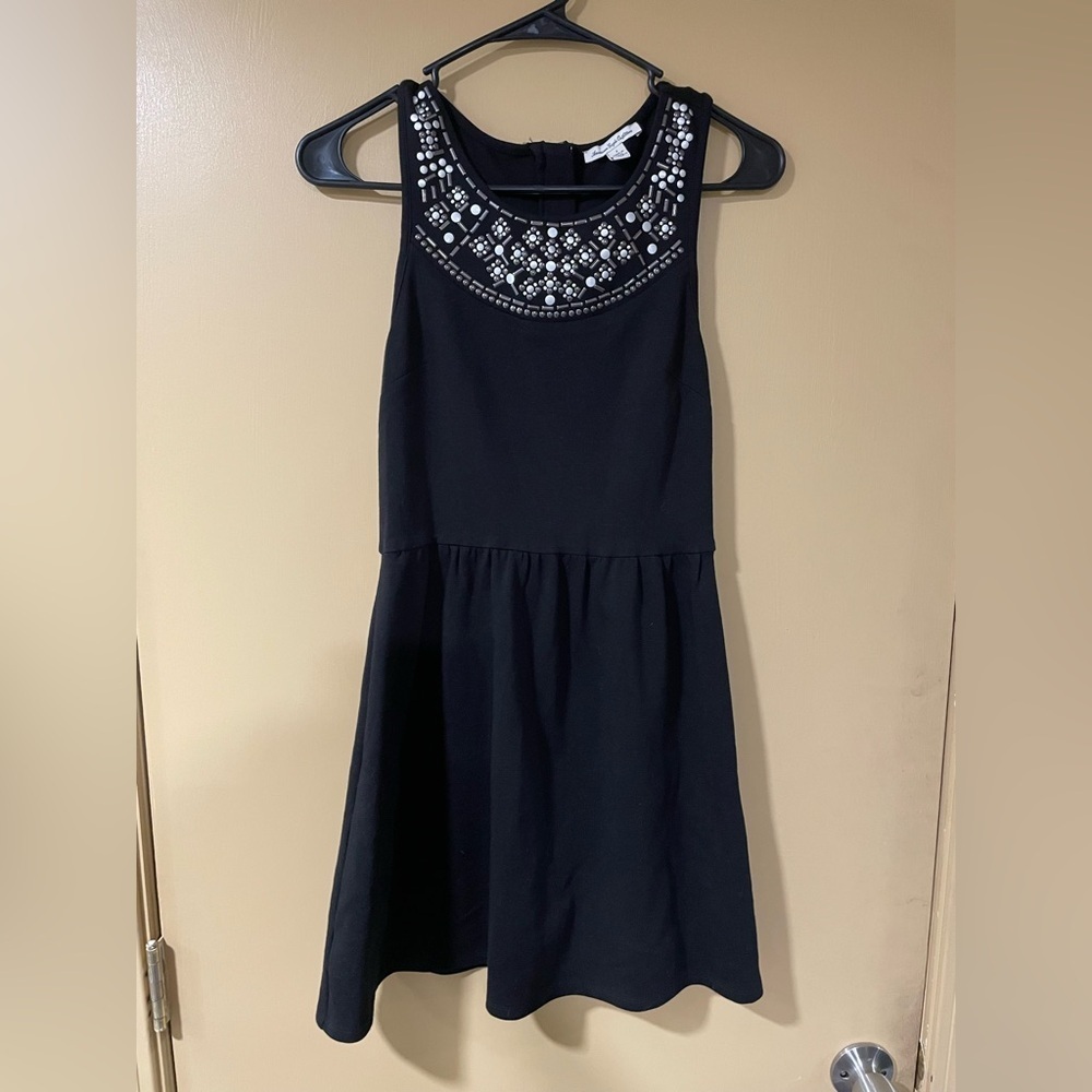 American Eagle Outfitters Elegant Black Studded Mini Dress